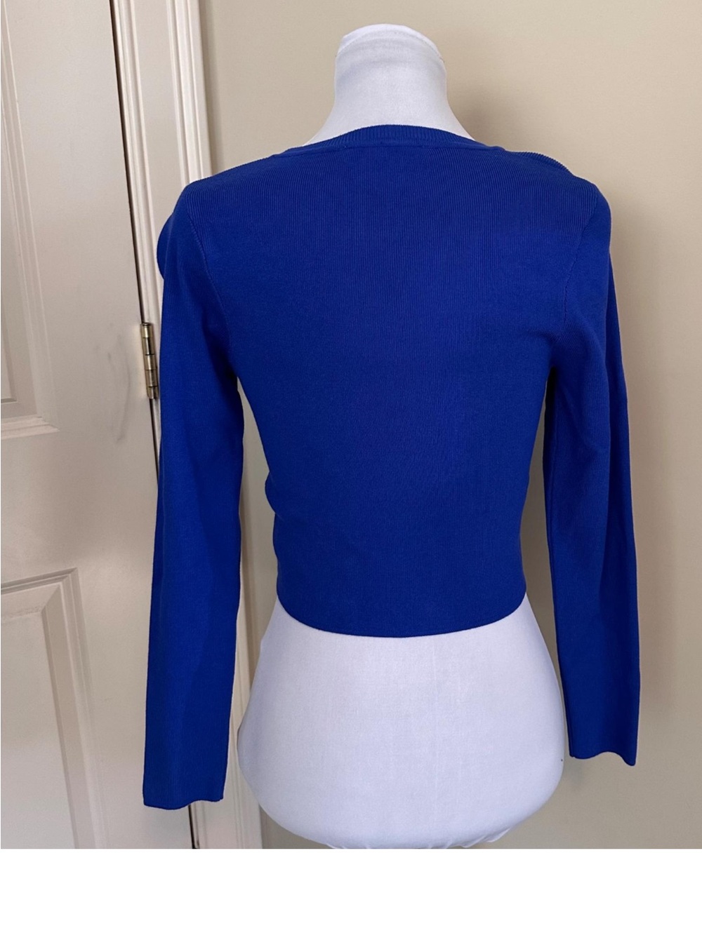 Zara Cobalt Blue Long Sleeve Knit Top - Picture 2 of 4
